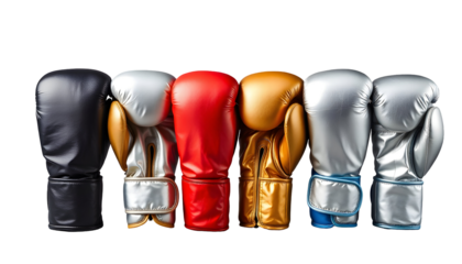 Collection of Colorful Boxing Gloves