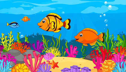 Naklejka premium fish in the aquarium