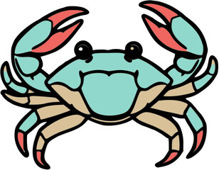 vector illustration of a crab