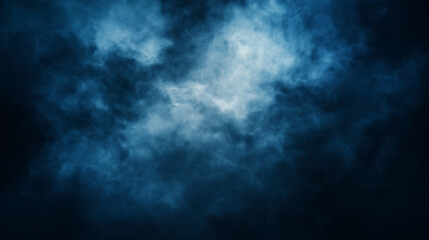 Dark blue smoky background with white mist
