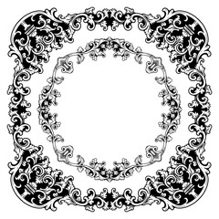 decorative frame with floral ornament