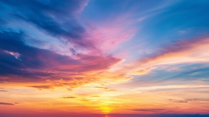 Obraz premium Colours of sunset. Skyscape nature composition. Natural background.