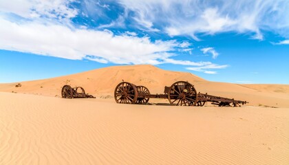 A vast desert with colossal steam-powered machines roaming across the dunes, gears 