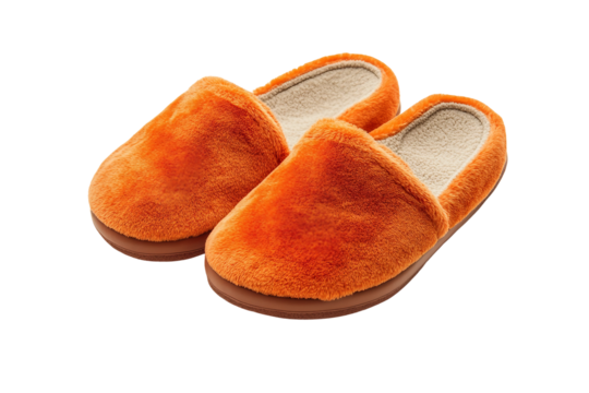 Stylish slippers isolated on transparent background