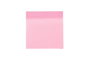 Isolated Blank Pink Square Sticky Note for Reminders and Messages