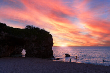 砂山ビーチの夕焼け