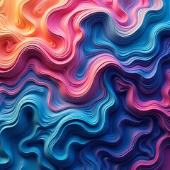 Fototapeta premium Psychedelic fluid waves
