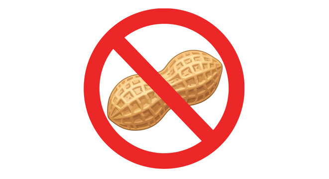 No Peanuts Allergy Warning Icon