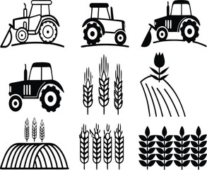 Modern Agricultural Industry Icons &ndash; Vector Collection
