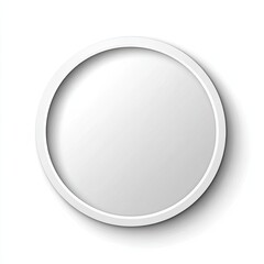 Empty circular frame, light gray, on white background