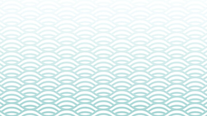 A tranquil vector graphic featuring a seamless Japanese wave pattern with a modern blue and white ombre or gradient effect. Perfect for textile designs, invitations, and serene backgrounds © rochmuch