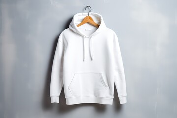 White Hoddie Mockup Background