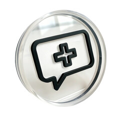 Fototapeta premium Message icon isolated on clean white background for chat and communication design