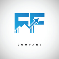 FF Financial Logo – Modern Growth Arrow Branding Symbol for Trading, Investment, Crypto and Business Identity