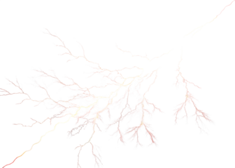 Intense white lightning bolt illuminates the dark night sky during a storm