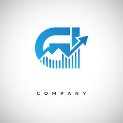 GI Financial Logo – Modern Growth Arrow Branding Symbol for Trading, Investment, Crypto and Business Identity