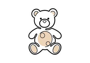 Cute teddy bear toy, perfect for childrens designs