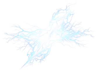 Abstract electric energy burst emanating from a sharp geometric lightning bolt shape