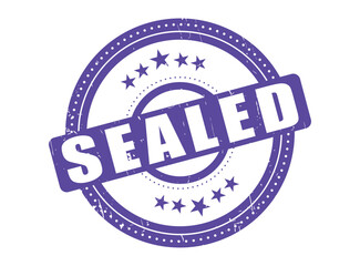 SEALED Rubber Stamp Seal with a Dotted Circle