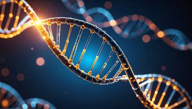 DNA helix in a scientific illustration