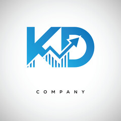 KD Financial Logo – Modern Growth Arrow Branding Symbol for Trading, Investment, Crypto and Business Identity
