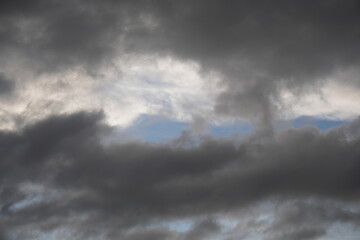 Obraz premium The black clouds are floating in the sky like smoke