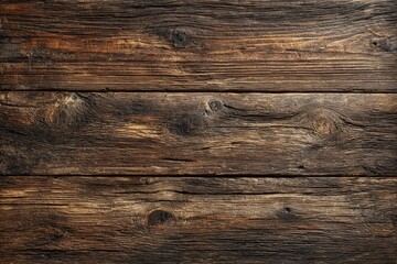 Obraz premium Close-up of weathered, dark brown wood planks