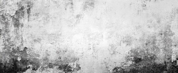 Obraz premium A textured grayscale image of a weathered surface, possibly concrete or plaster, with varying shades of gray and white, showing signs of age and wear