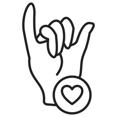 Obraz premium Sincerity Outline Icon