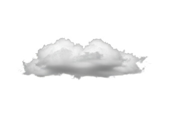 Obraz premium A single fluffy white cloud isolated on transparent background