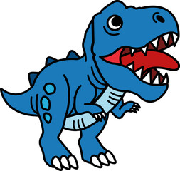 isolated illustration of t-rex dinosaur