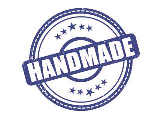 HANDMADE Rubber Stamp Seal with a Star Border
