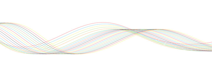 Abstract colorful wave background with Olympic line colors isolated on white background vector eps 10. 