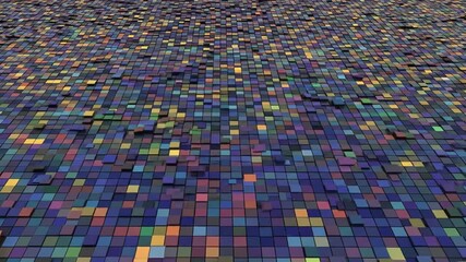 Closeup of colorful mosaic tiles forming a vibrant abstract pattern - Powered by Adobe