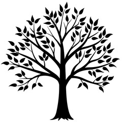 vector tree silhouette