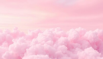 Fototapeta premium Soft pink pastel cloud wave background, ideal for dreamy designs, fluffy, heavenly