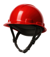 Fototapeta premium Red safety helmet with moisture-wicking lining