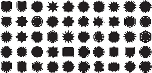comprehensive vector icon library 50 geometric shapes collection ai eps jpeg png editable frame badge border icons