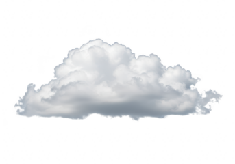 Fluffy white cloud isolated on transparent background