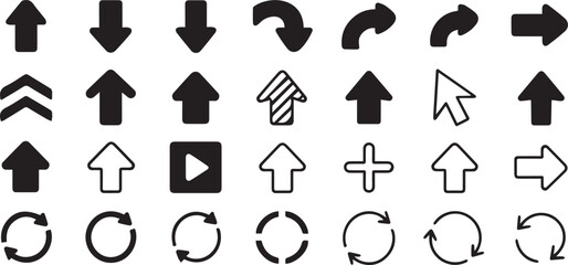 versatile arrow icon vector collection of 28 directional symbols for user interface navigation ui design curved outlines