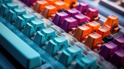 Obraz premium Electronic mechanical keyboard background