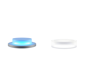 Illuminated Podiums Futuristic Presentation Elements