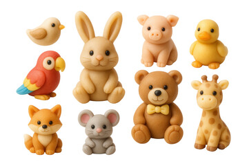 Obraz premium Marzipan animals for cake decoration