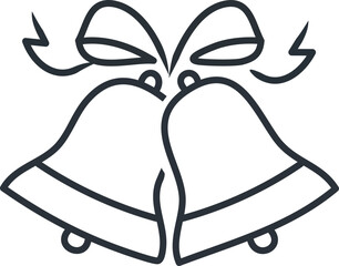 Wedding bells outline