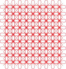 Seamless Red Geometric Pattern with Transparent Background.