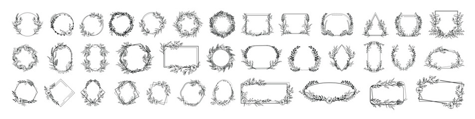 Floral Frames Collection vector