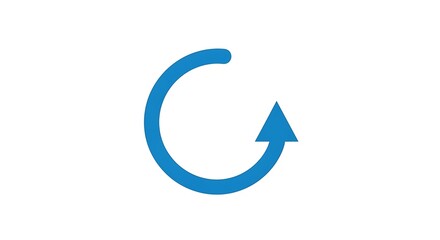 Blue circular arrow icon indicating refresh or reload