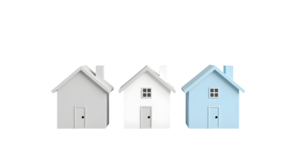 Three Miniature Houses Home Real Estate Property Concept