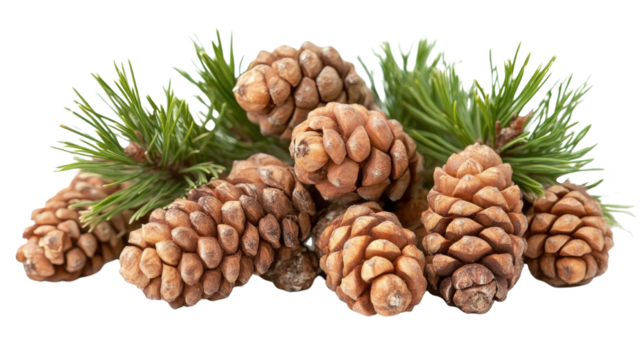 cedar nuts isolated on white background