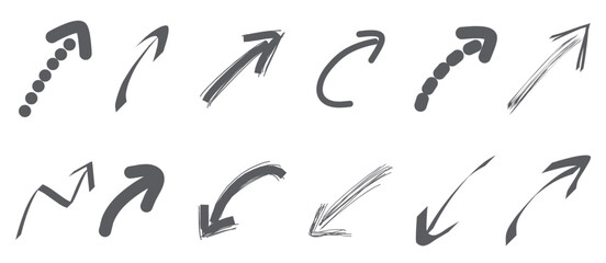 Hand drawn arrows collection